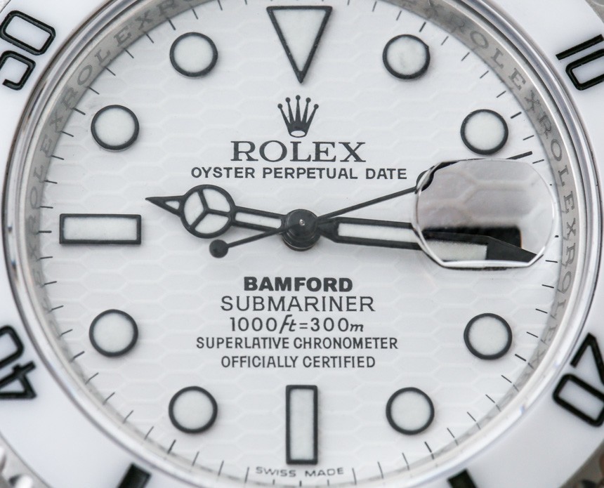 Bamford Watch Department Rolex Submariner technical white dial