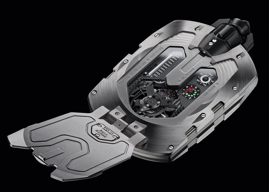 Urwerk UR-1001 Titan Is Intense Zeit Device Pocket Watch For The Wrist Hands-On Hands-On 