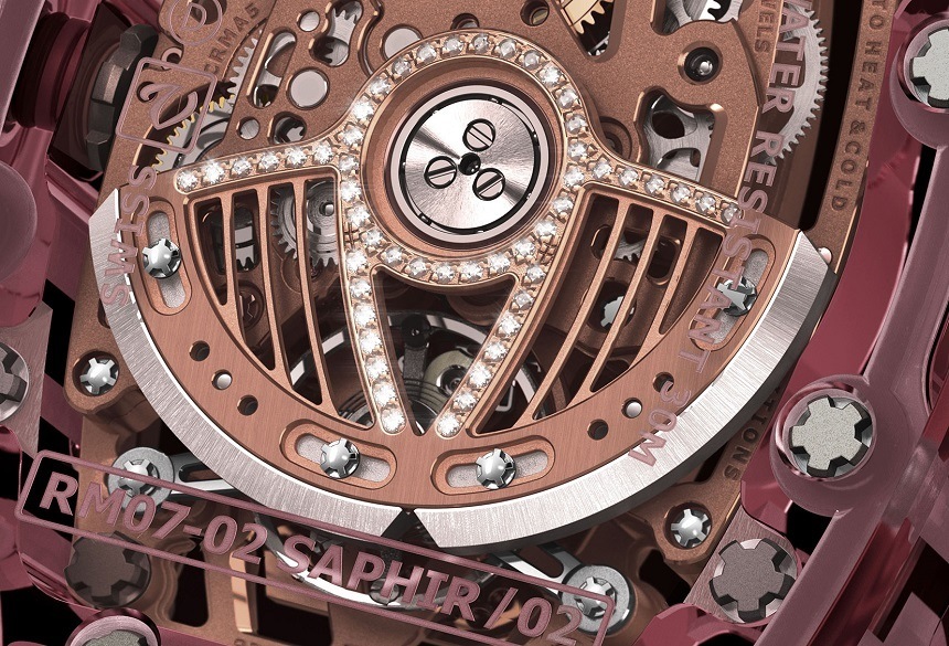 Richard Mille RM 07-02 Pink Lady Sapphire Automatikuhr ansehen 