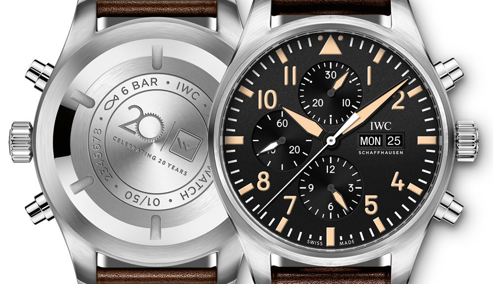 IWC Pilots Chronograph Watches Of Switzerland 20th Anniversary Limited Edition Watch