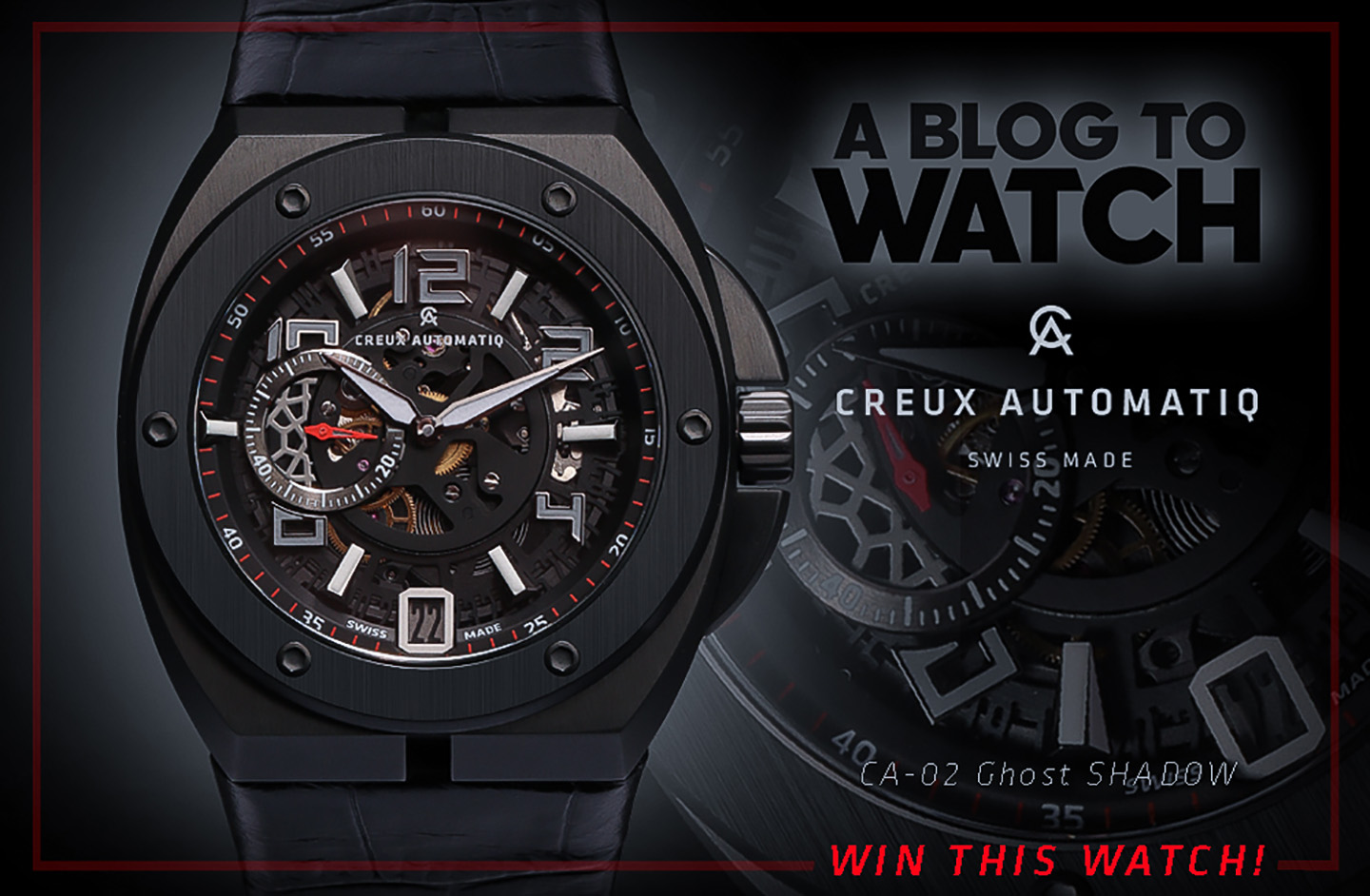 LAST CHANCE: Creux Automatiq CA-02 Ghost Shadow Automatic Watch Giveaway