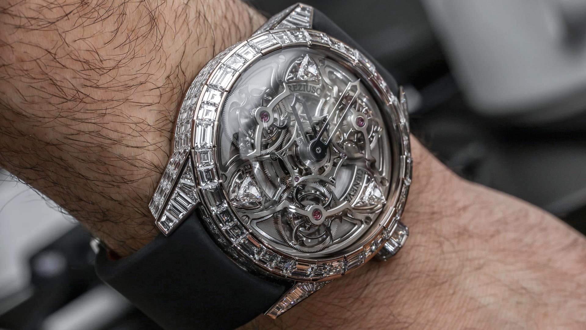 Hands-On With The $1,200,000 Antoine Preziuso Trillion Tourbillon Of Tourbillons 24-Carat Diamond Watch
