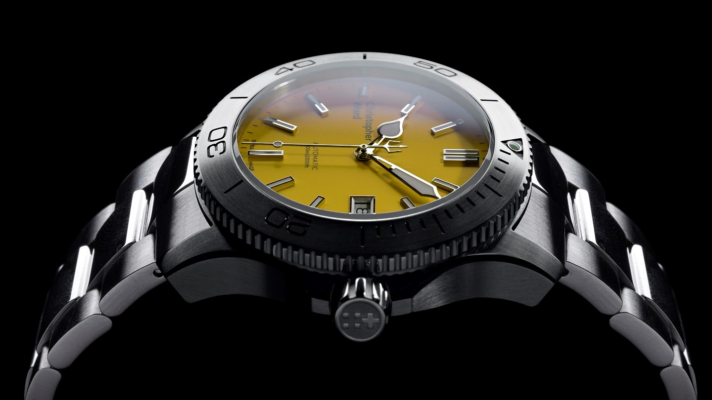Christopher Ward C60 Trident 316L Limited Edition Yellow Dive Watch