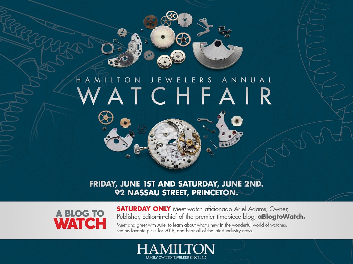 INVITATION: Hamilton Jewelers Watchfair In Princeton, New Jersey On June 2, 2018