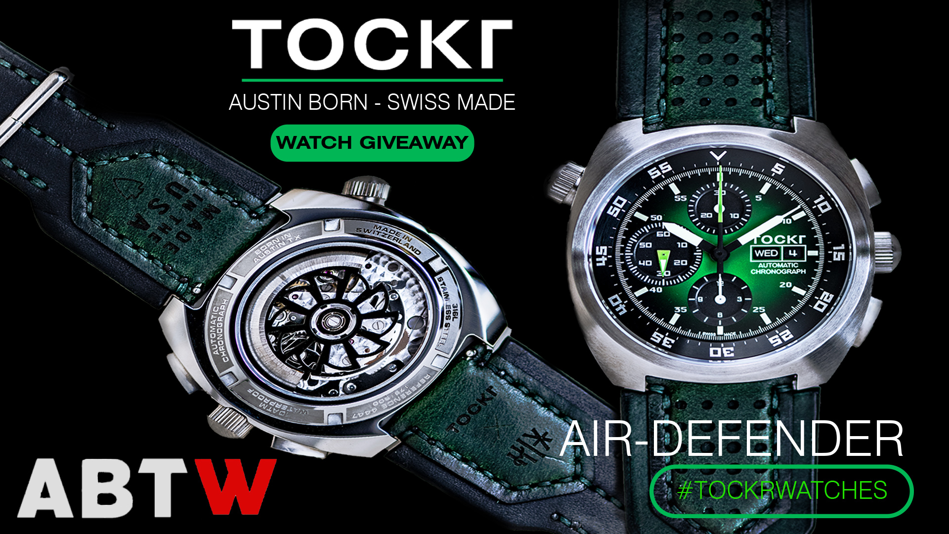 LAST CHANCE: Tockr Air Defender Chronograph Watch Giveaway