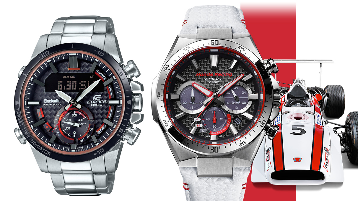 New Casio Edifice ECB800DB-1A & EQS-800HR Motorsport-Inspired Watches