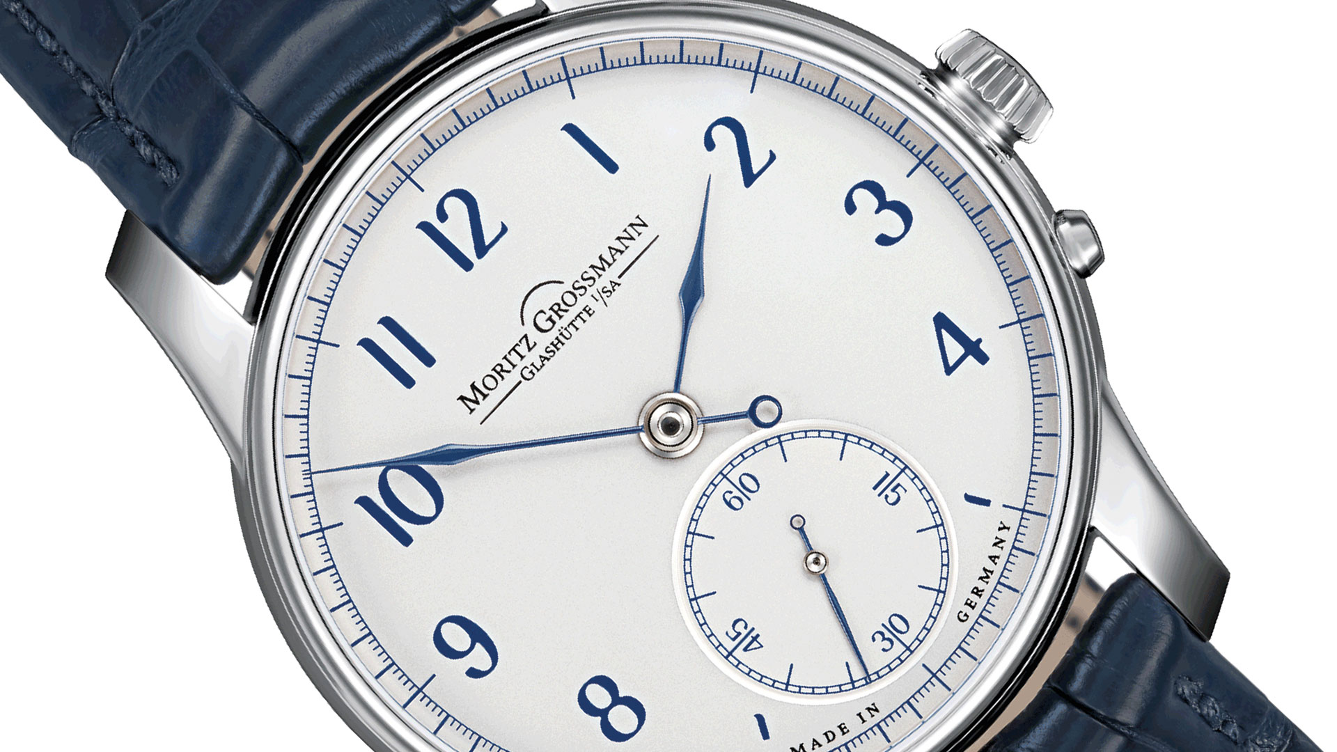 Moritz Grossmann Benu Blue Steel Watch