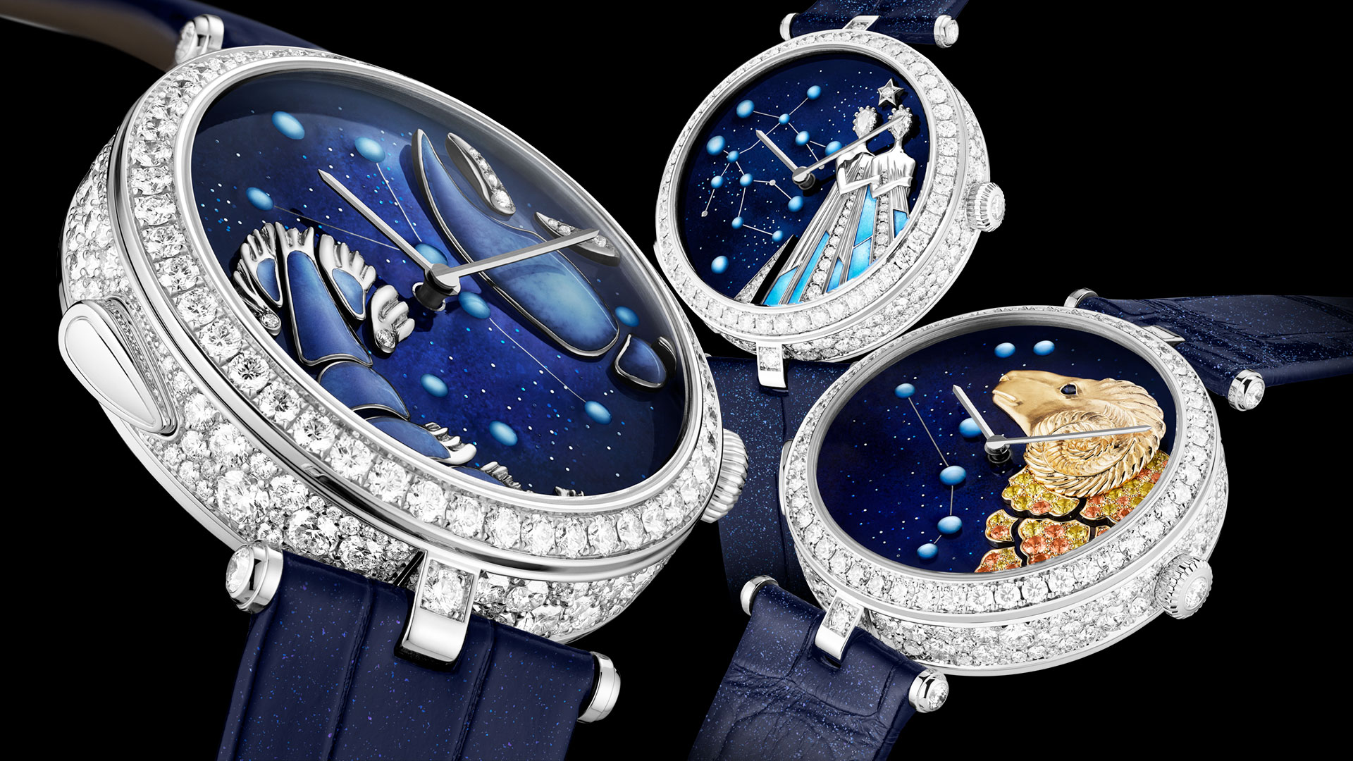 Van Cleef & Arpels Lady Arpels & Midnight Zodiac Lumineux Watches