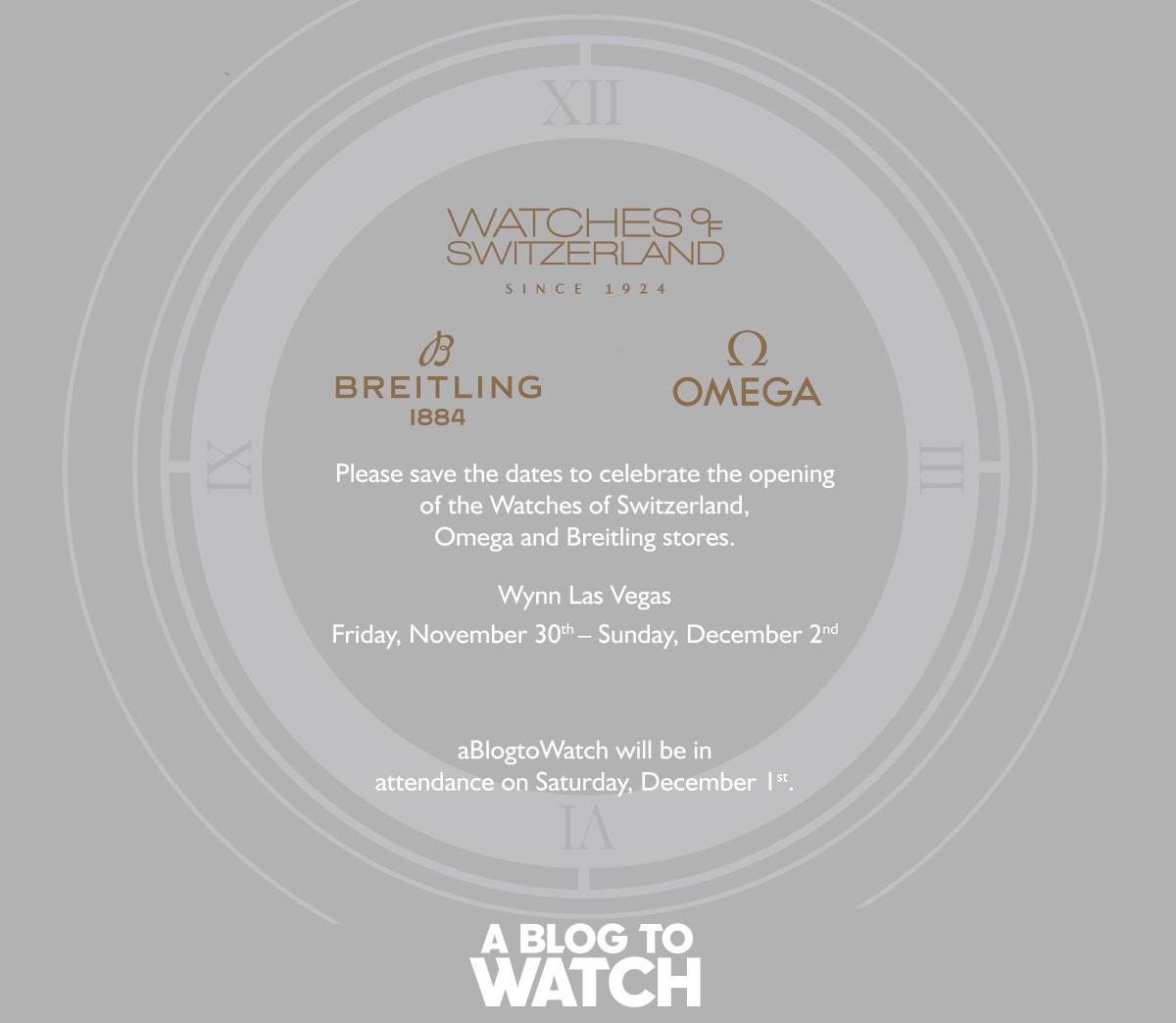 INVITATION: Watches Of Switzerland Store Opening Party At The Wynn In Las Vegas