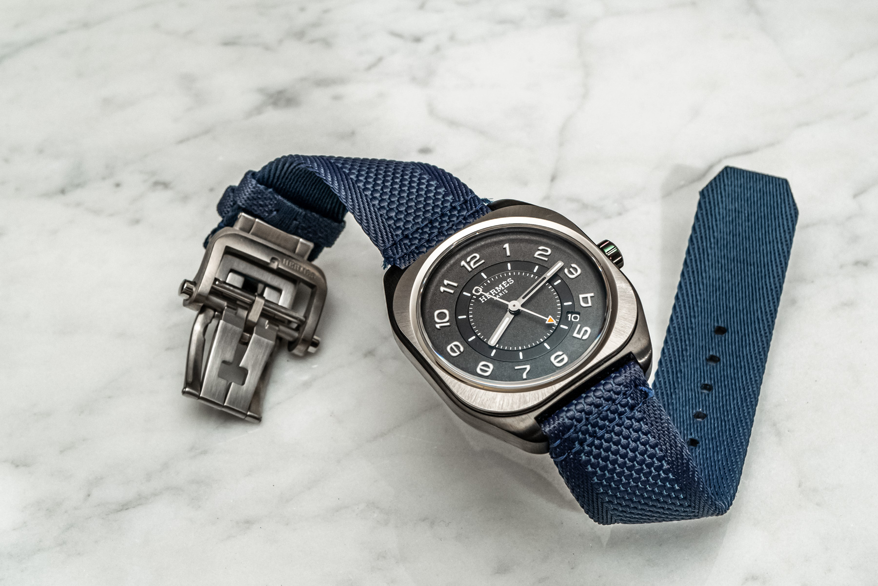 Hermès spices up the H08 collection with new colours, composite cases and a  monopusher chronograph