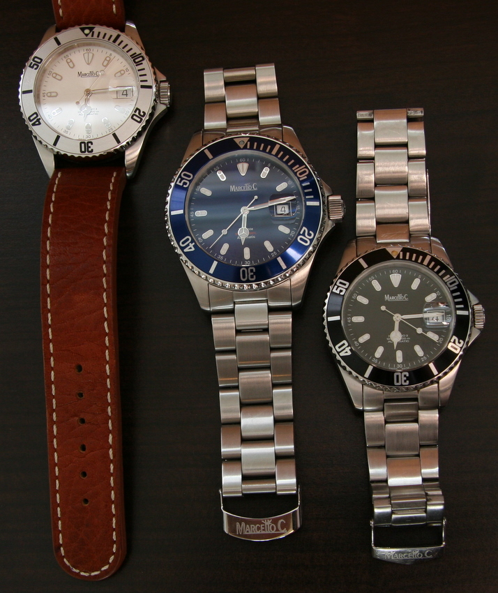 Marcello C. Tridente between two Nettuno 3 watches