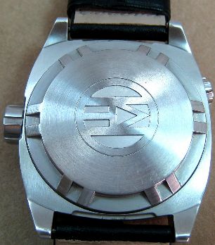Caseback of Tiffany & Co. Chronometer diving watch on eBay
