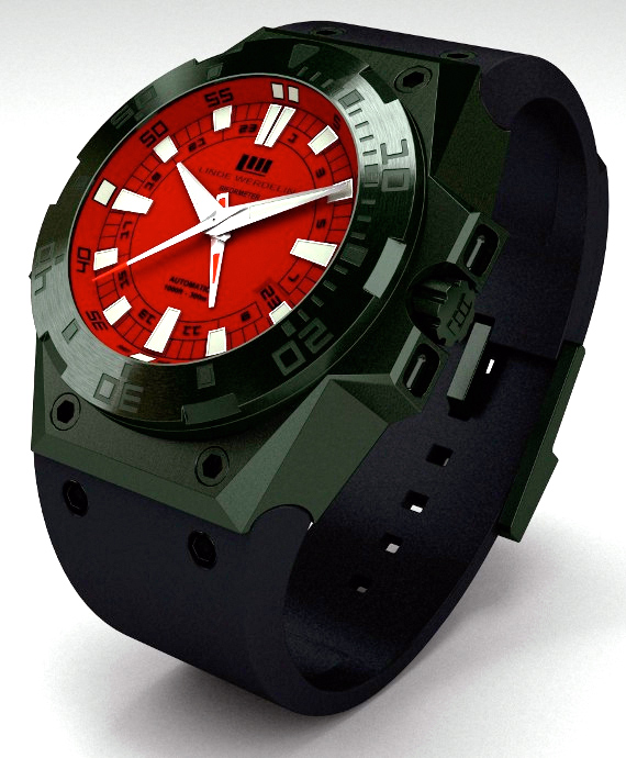 Linde Werdelin Hard Green DLC Two-Timer watch