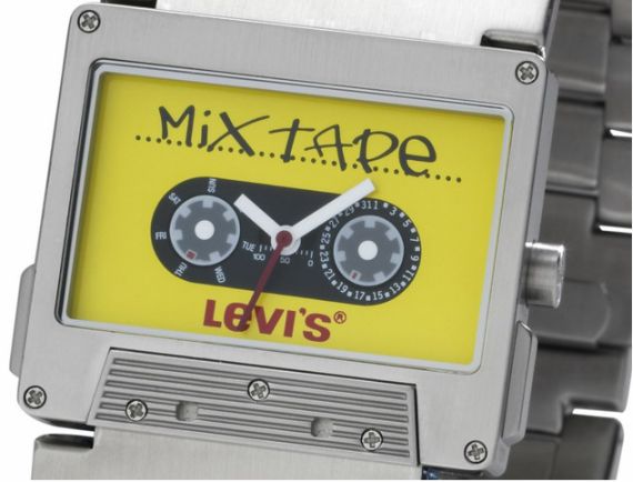 Levi's Yellow face Mix Tape watch on eBay
