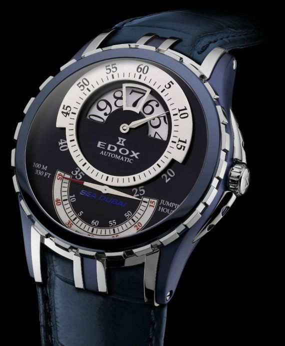 Edox Grand Ccean Jumping Hour watch (click for Edox on eBay)