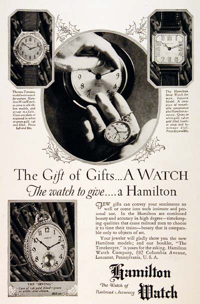 vintage hamilton watch ad