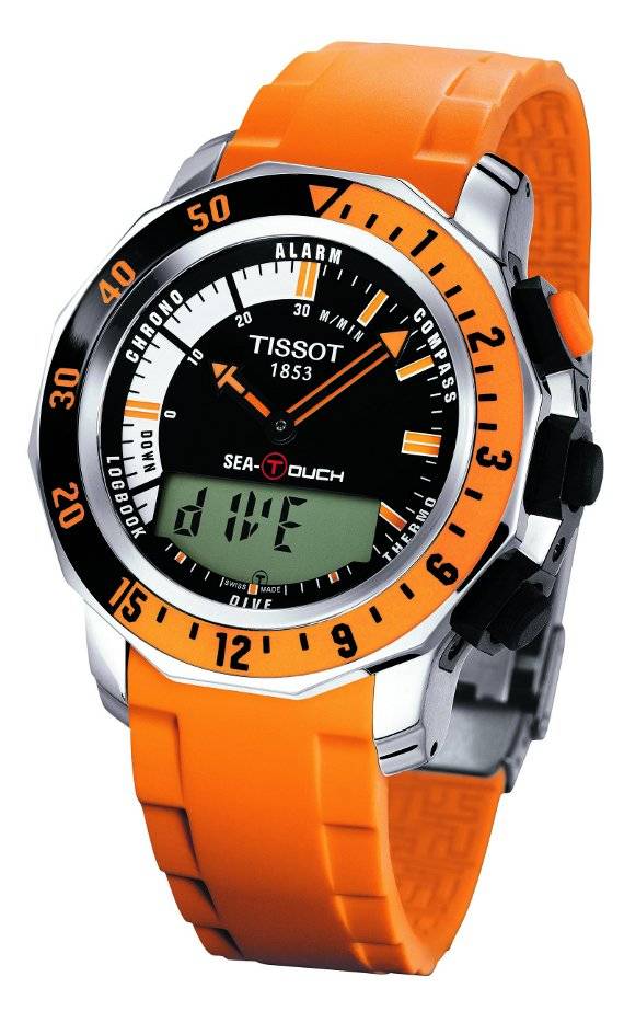Tissot Sea Touch Rubber Orange watch