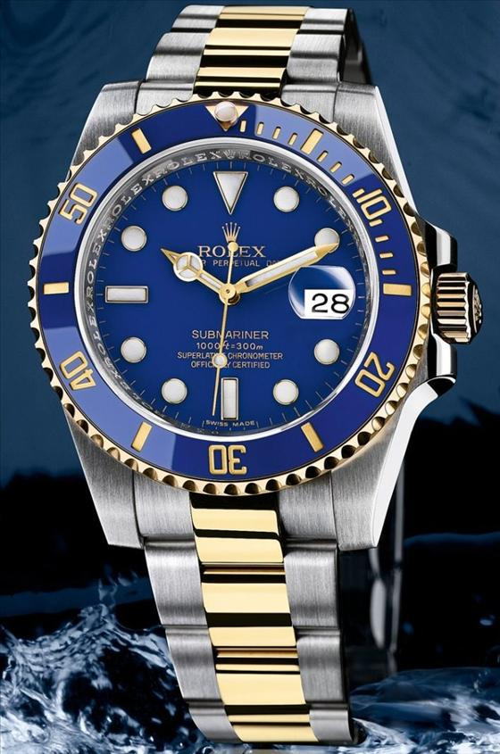 basel-2009-rolex-submariner-116613lb-97203-gold-steel-blue-dial