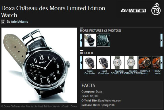 Doxa Chateau des Monts watch review on Askmen.com