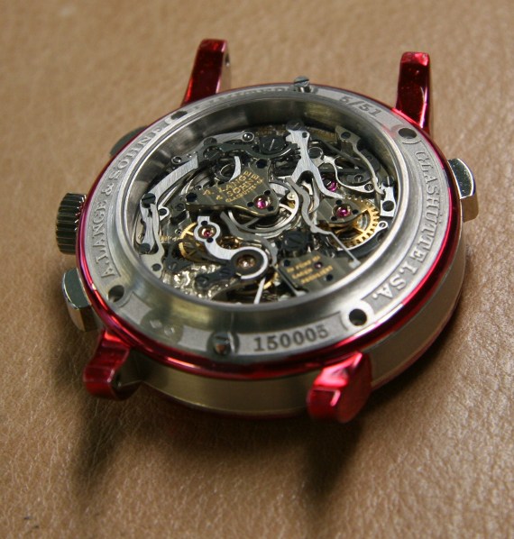 A. Lange & Sohne Tourbograph Platinum watch in testing