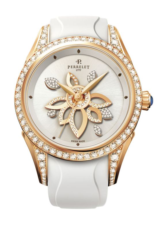 Perrelet Diamond Flower Rose Gold Watch