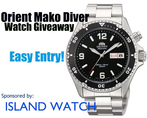 aBlogtoRead.com Orient Mako Watch Giveaway