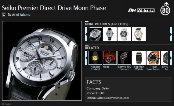 Seiko Premier Direct Dive Moon Phase article on AskMen