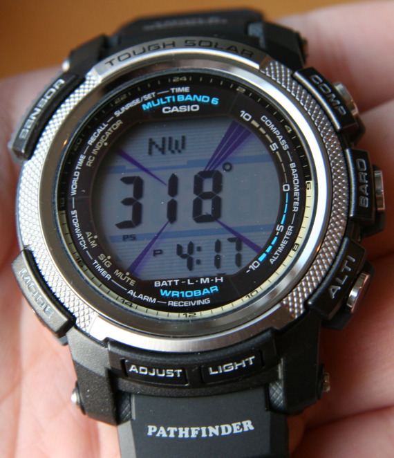 Casio PAW2000 watch compass
