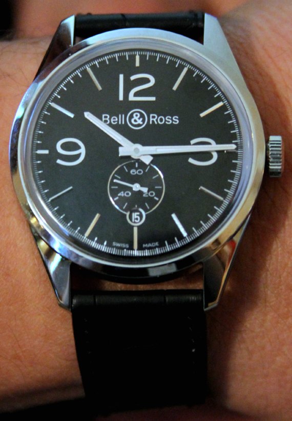 Bell  &  Ross Schöne Bell & Ross Br 123 Officer silver 