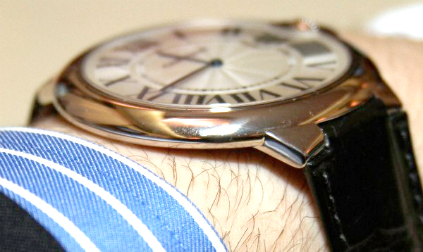 Cartier Ballon Bleu Extra Flat Watch On The Wrist Profile