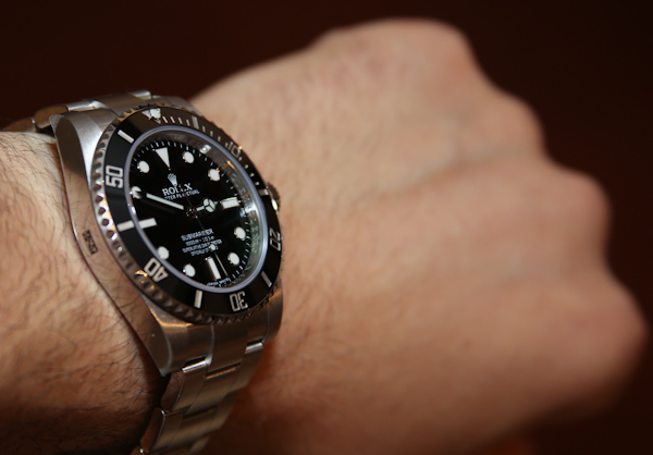 Rolex Submariner Watch Steel on wrist