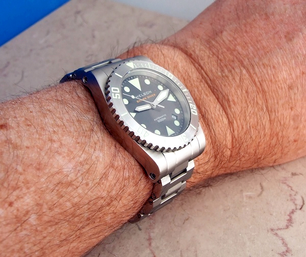 Helson Shark Diver 40 Watch On The Wrist