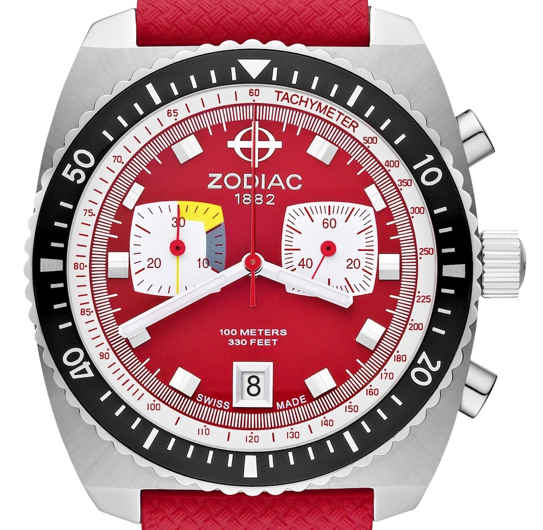 Zodiac Sea Dragon Limited Edition Chronograph Red Dial
