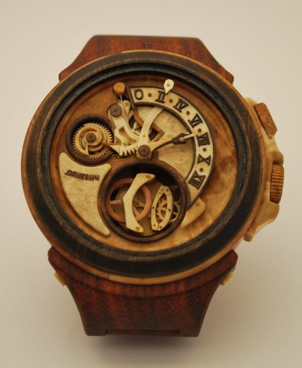 Intricately Carved Danevych tourbillon watch