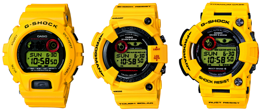 Casio G Shock Lightning Yellow Limited Edition Watches