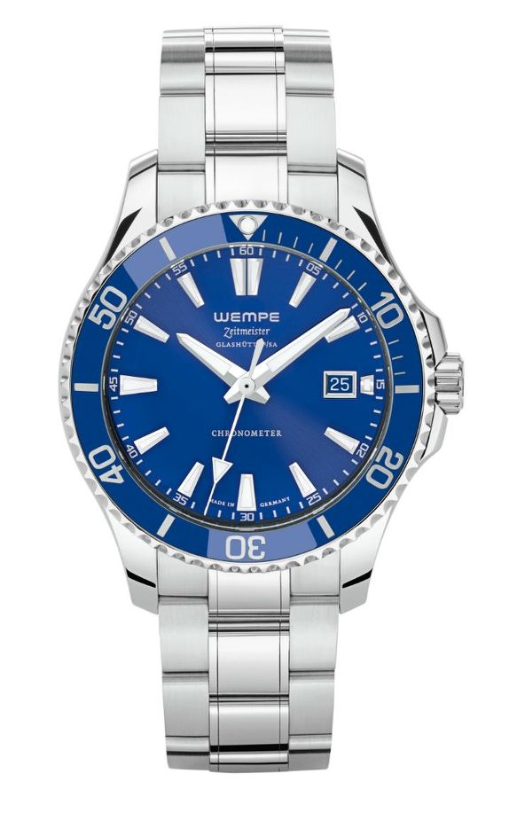 Wempe Glashutte diver's watch, in blue