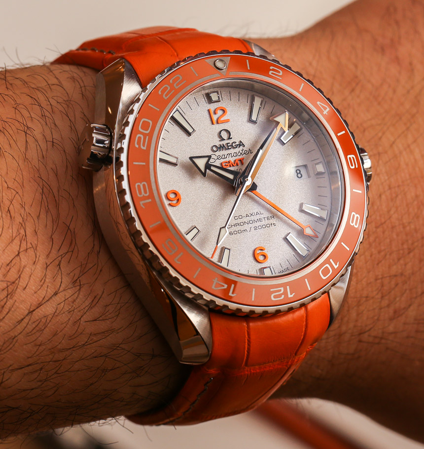 Omega Seamaster Ocean GMT Orange Ceramic Watch In