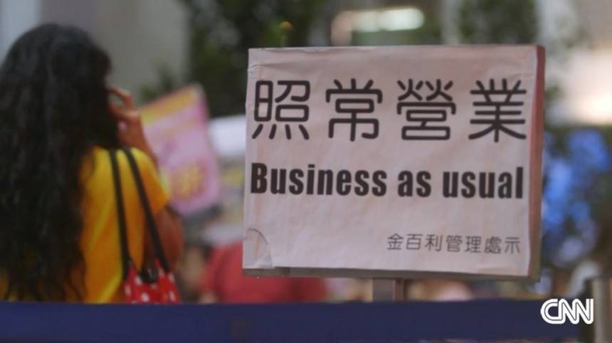 CNN-Hong-Kong-Protests-Business-as-Usual