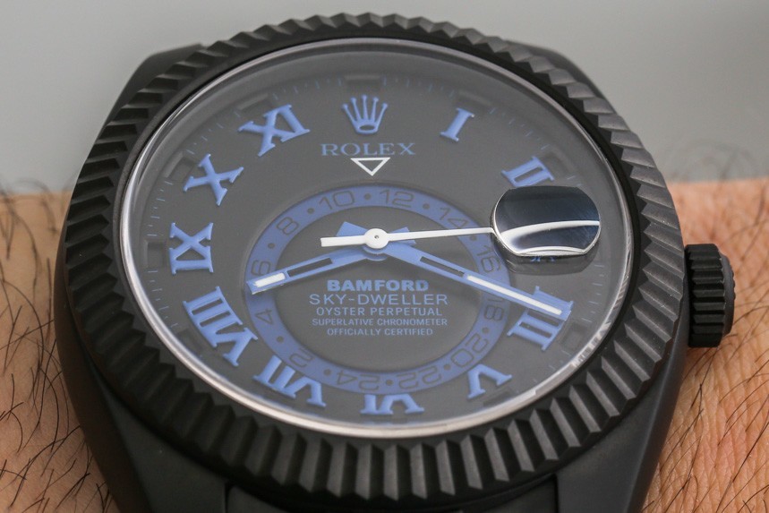 Bamford Watch Department Rolex Sky-Dweller watch black blue