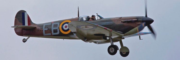 The Spitfire P7350 in flight