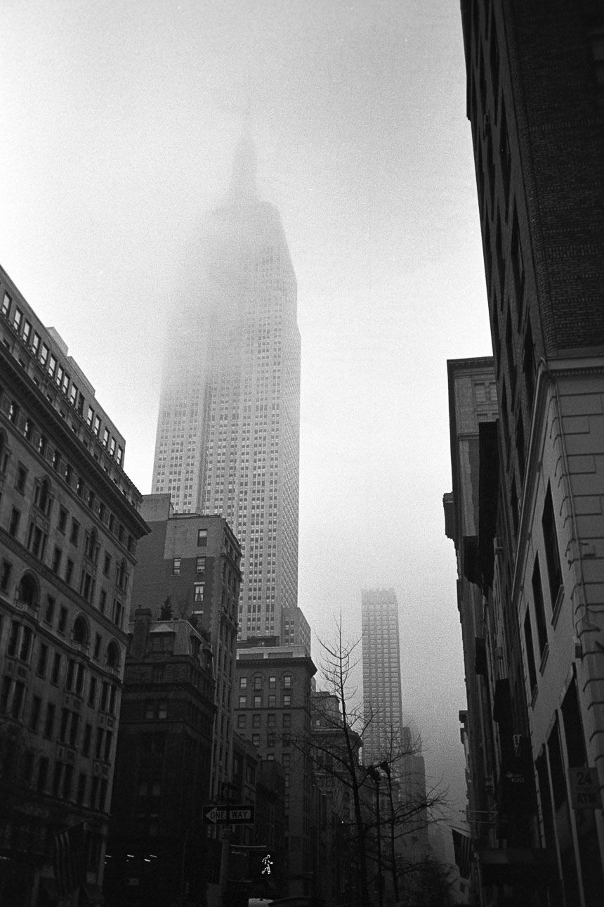 Empire State Building in Fog