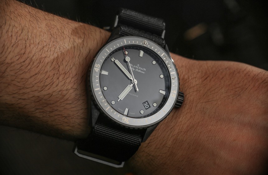 Blancpain Fifty Fathoms Bathyscaphe Watch In Ceramic For 2015 Hands-On ...