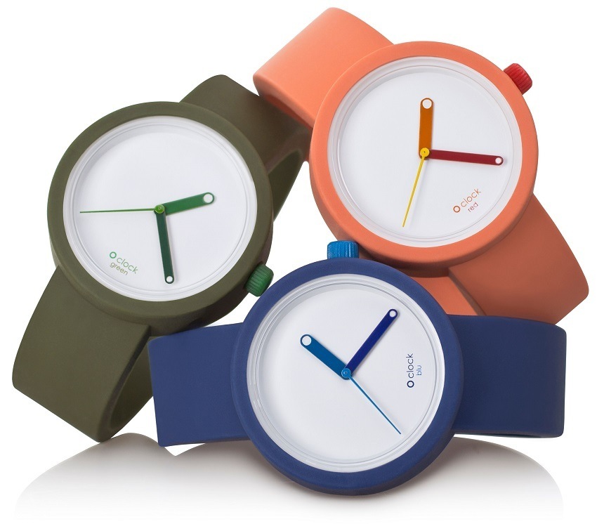 Fullspot o clock coloured hands watch