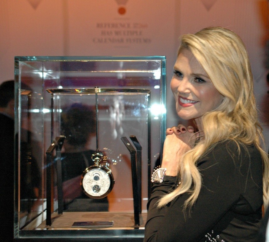 Supermodel Christie Brinkley attends the Vacheron Constantin 260th Anniversary event and poses with the new Ref. 57260 watch