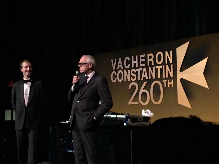 Vacheron Constantin North America President Vincent Brun and Director of Atelier Cabinotiers Dominique Bernaz host guests at the event