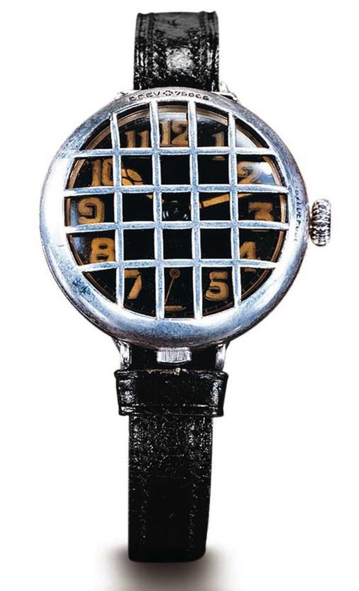 Extremely early Constant Girard (co-founder to Girard Perregaux as we know it today) wrist watch with a metal grid to protect the front crystal. Circa 1880.