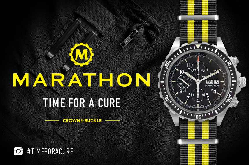 Marathon-Watch-Time-For-A-Cure-Crown-and-Buckle-RTCC-hashtag
