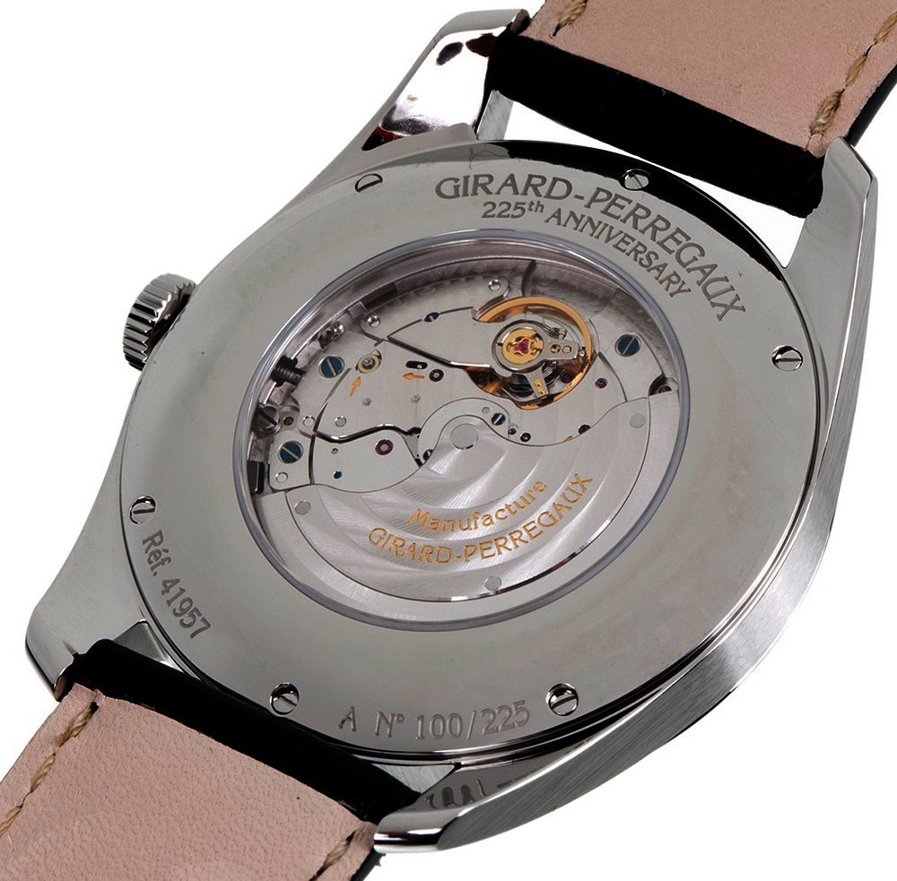 Girard-Perregaux 1957 watch caseback showing the GP03300-0130 movement (image: colette.fr)