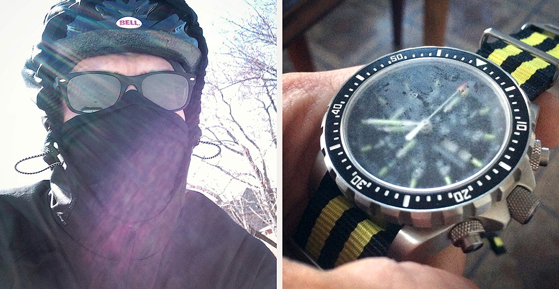 Some training rides got rather cold, and on this outing it was cold enough to frost up the dial of the CSAR. 