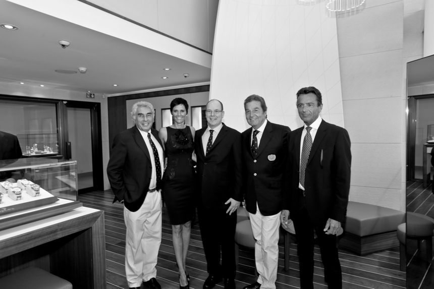 Bernard d'Alessandri, Tina Zegg, Prince Albert II of Monaco, Philippe Schaeffer and Carlo Cerlati